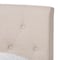 Baxton Studio Cassandra Modern Light Beige Upholstered Queen Size Bed 136-7455 - alternate 6